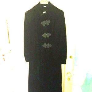 Vintage Bonwit Teller Black Velvet Opera Coat Goth